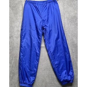 Sergio Tacchini Women's Blue Nylon‎ Tracksuit Pants Size 10 Vintage Retro Italy